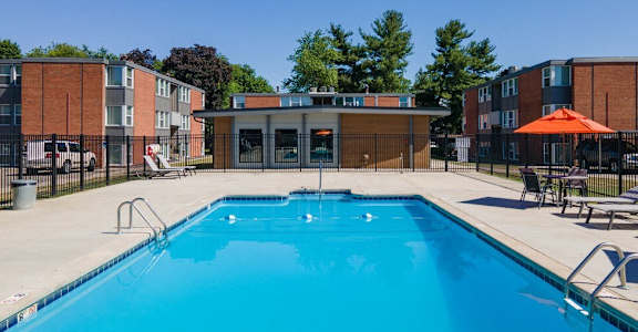 the swimming pool at our apartments