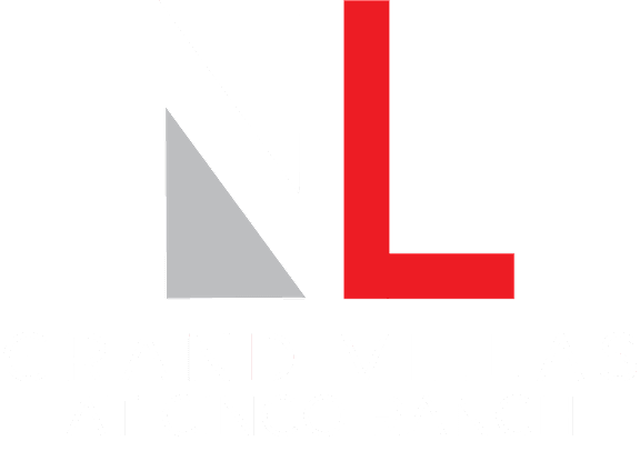 a logo with a red and white n in the middle of a black box at Grand Villas Apartments, Katy