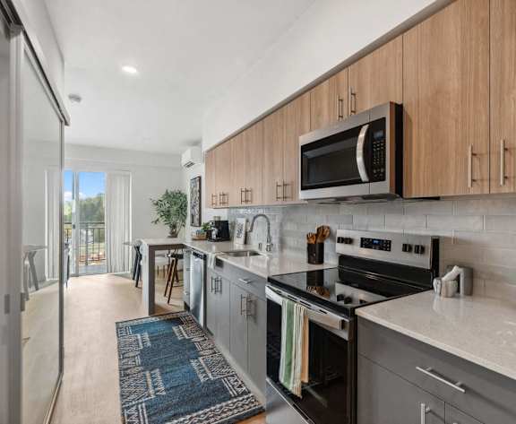Model Kitchen at Cru at Willows Apartments, Redmond, WA, 98052