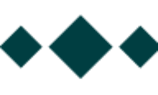 Three diamond shapes in a row.