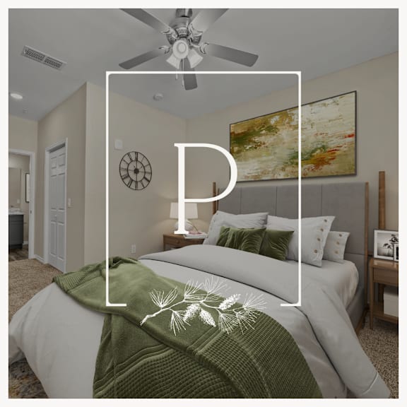 Parkside Apartments in Longview, Texas Model Bedroom