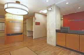 Leasing office and front desk at 7251 at Waters Edge, Chicago, IL, 60649
