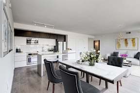 Penthouse Living Room and Kitchen