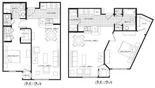 Floor Plan 1 Bedroom | 1 Bath