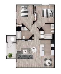 Madera Canyon floor plan at The Place at Canyon Ridge with 2 bedrooms and 2 bathrooms.