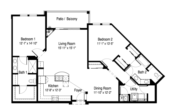 Artisan_2x2P-2D FloorPlan