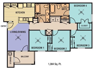 Floor Plan - 4 Bedroom