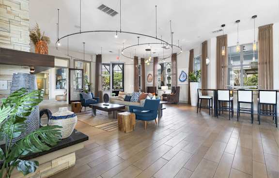 Large Lobby at 95twenty Apartments, Texas