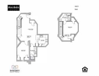 C7 973 Sq. Ft Floor Plan at San Sofia Luxury Apartments , Cleveland, Integrity Realty LLC, OH, 44113