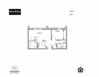 S2 546 Sq. Ft Floor Plan at San Sofia Luxury Apartments , Integrity Realty LLC, Cleveland