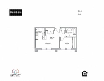 S5 546 Sq. Ft  Floor Plan at San Sofia Luxury Apartments , Integrity Realty LLC, Ohio, 44113