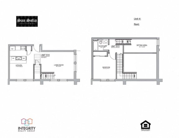 S10 809 Sq. Ft Floor Plan at San Sofia Luxury Apartments , Integrity Realty LLC, Cleveland