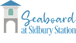A graphic with a tower and the words "Seaboard at Sidbury Station" written in cursive.