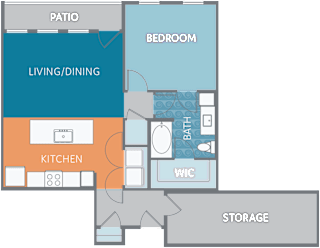 A1L-BHG Floor Plan at Watermark on Twenty Mile, Parker