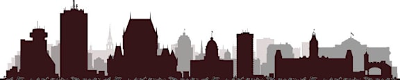 a city skyline silhouette of the city