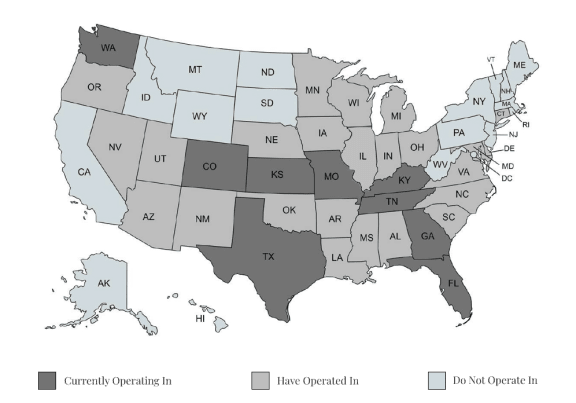 a map of the united states