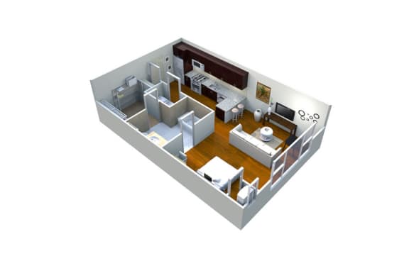 Floor Plan  MS588 (S3) Floor Plan at Mezzo 1 Luxury Apartments, Charlotte, NC