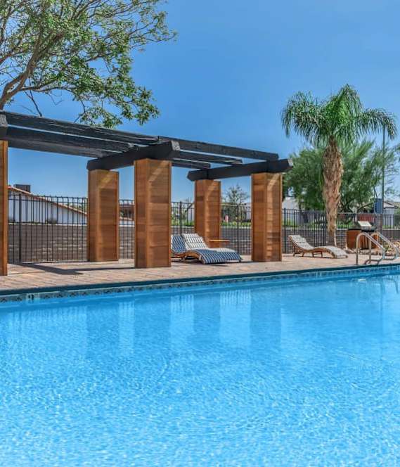 Swimming Pool Area at Jolt Apartments, Las Vegas, NV