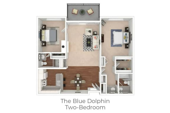 the blue dolphin floor plan  2 bedroom  1190 sq ft