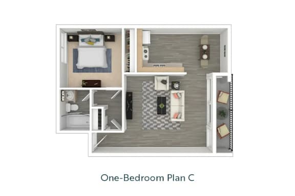 the 1120 floor plan  one bedroom  354 sq ft at West Park Village, Los Angeles, California