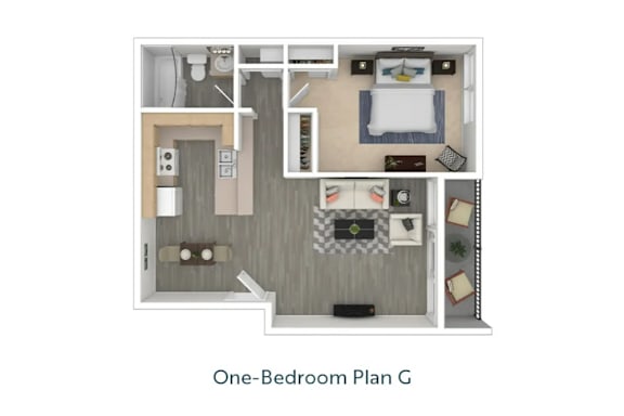 the 1122 floor plan  studio one bedroom at West Park Village, Los Angeles, California