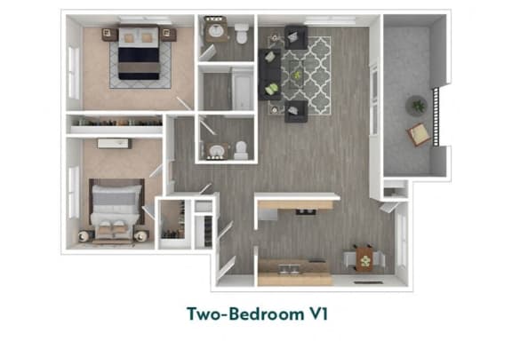 the 1122 square foot floor plan with 2 bedroom and 2 baths