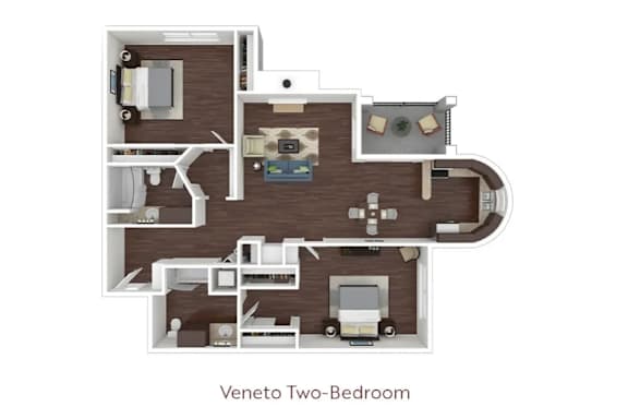 a floor plan with a bedroom and a living room