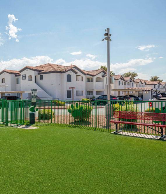 Garden Area at Spin Apartments, Las Vegas, Nevada