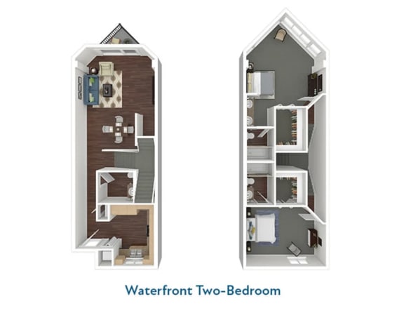 a floor plan of a house with a bedroom and a living room