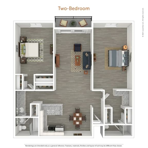 two bedroom floor plan