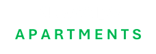 A green sign with the words "Kingsview Apartments" written in white.