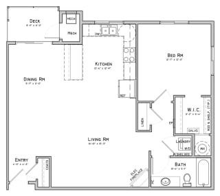 Unit B2-Straight Building-1 bedroom apartment at 360 at Jordan West best new apartments West Des Moines IA 50266