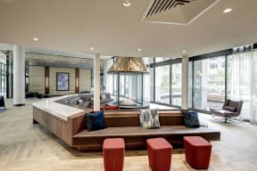 View of the lobby with a lounge area at Highgate At The Mile Apartments