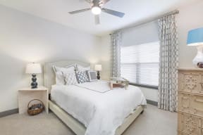 Transitional Primary Carpeted Bedroom at The Gentry at Hurstbourne, Louisville, KY, 40222