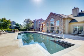 Pool in the sunshine for colorado apartment building