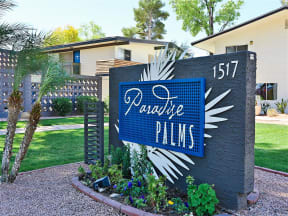Grand Entrance Sign at Paradise Palms, Phoenix, 85014