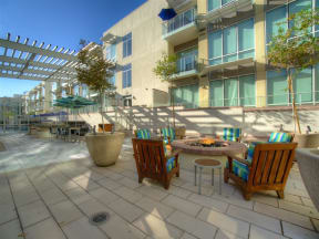 outdoor lounge area at The Residences on High Street, Phoenix