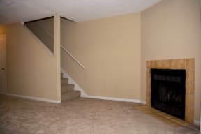 Living room with hallway at Laurel Grove Apartment Homes, Orange Park, FL