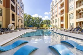Swimming Pool And Sundeck at LaVie SouthPark, Charlotte, 28209
