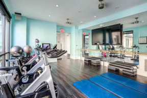 Fitness Center With Modern Equipment at LaVie SouthPark, Charlotte, NC
