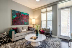 Living Room With Expansive Window at LaVie SouthPark, Charlotte, North Carolina