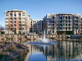Lake With Fountain at LaVie Southpark, Charlotte, NC, 28209