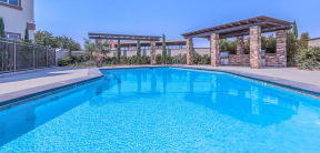 Blue Cool Swimming Pool at Sablewood Gardens, California, 93314