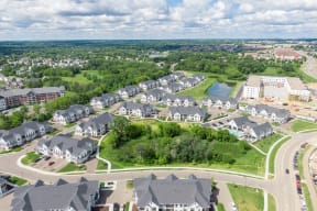 Aerial View Of Sundance Woodbury Ft Townhome Style Apts