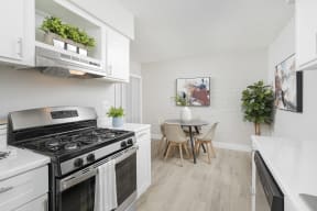 Kitchen and Dining Area at La Mirada Apartments