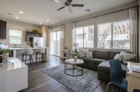 Kitchen and Living Room at Avilla Victoria in Queen Creek Arizona 2021