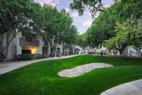 Landscaping of Haven at Arrowhead Apartments in Glendale Arizona 2021