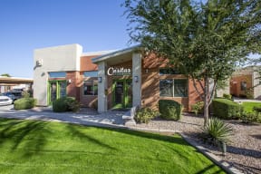 Leasing Office Exterior at Casitas at San Marcos in Chandler AZ Nov 2020