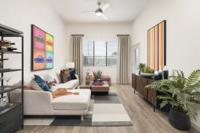 Living Room at Parc Broadway Apartments