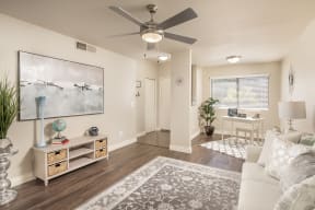 Living Room at Rock Ridge Apartments